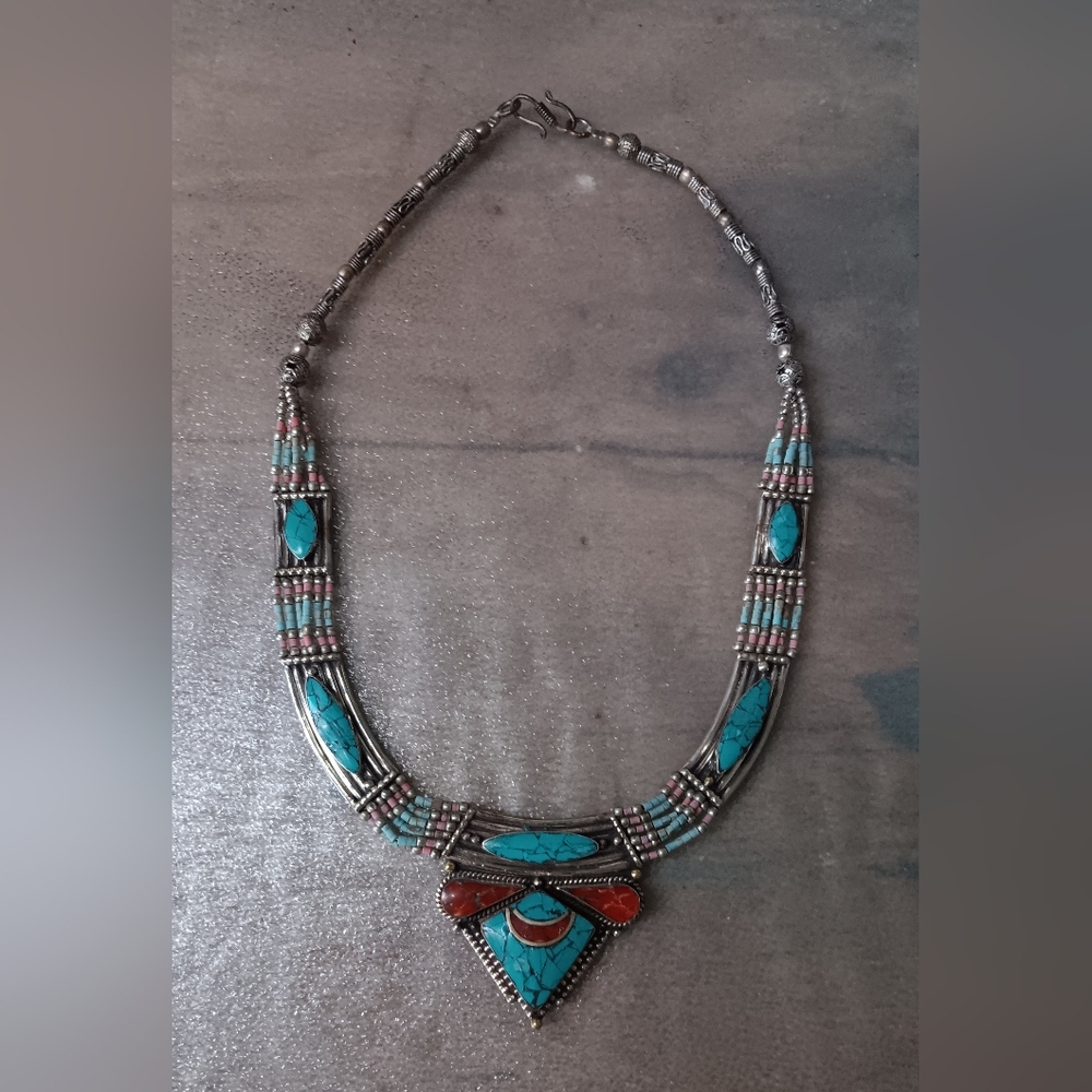 Turquoise costume Necklace